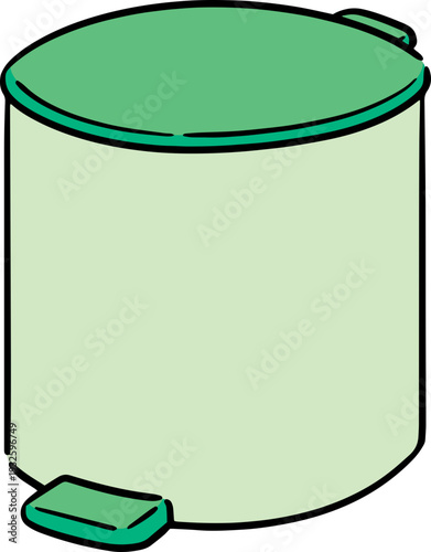 Hand drawn illustration of garbage