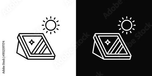 Skylight Installation Icon In Black And White Style