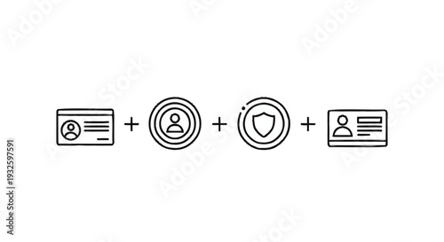 Identity verification and security process illustration.