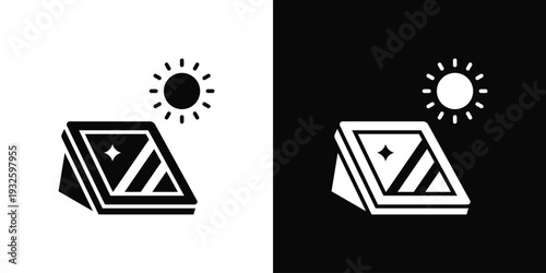 Skylight Installation Icon In Black And White Style