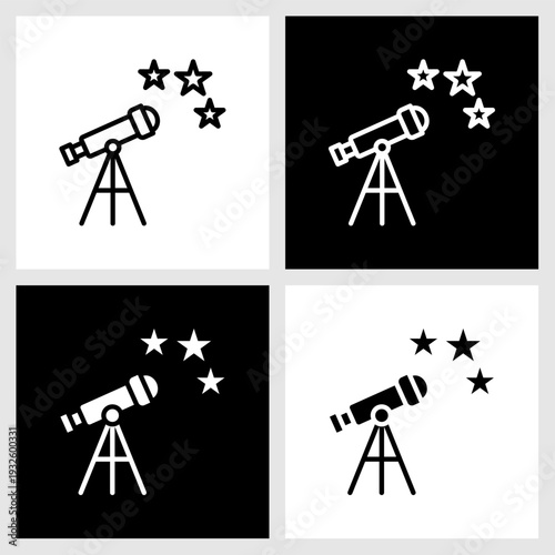 Future Focus Icon with Black and White Background