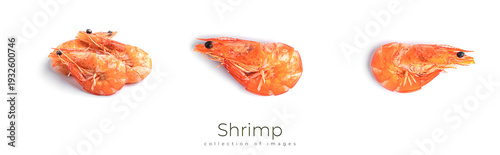 Panel kuchenny z motywem Shrimps isolated on a white background. Prawns isolated. High quality photo