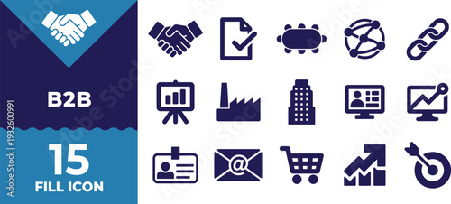 Business handshake document factory network link graph computer email shopping cart target agreement