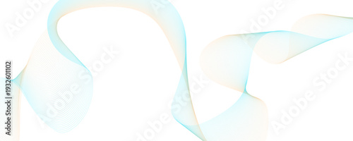 Abstract colorful wave element for design. Digital frequency track equalizer. Stylized line art background. Vector illustration. Wave with lines created using blend tool. Curved wavy line