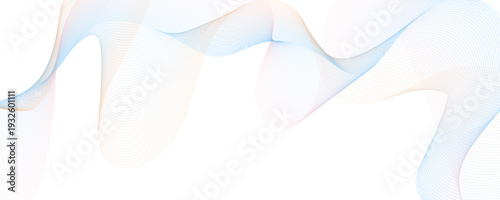 Abstract colorful gradient wave element for design. Digital frequency track equalizer. Stylized line art background. Vector illustration.