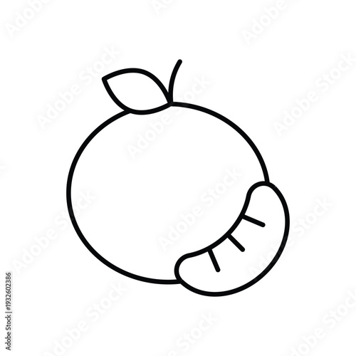 Tangerine vector icon
