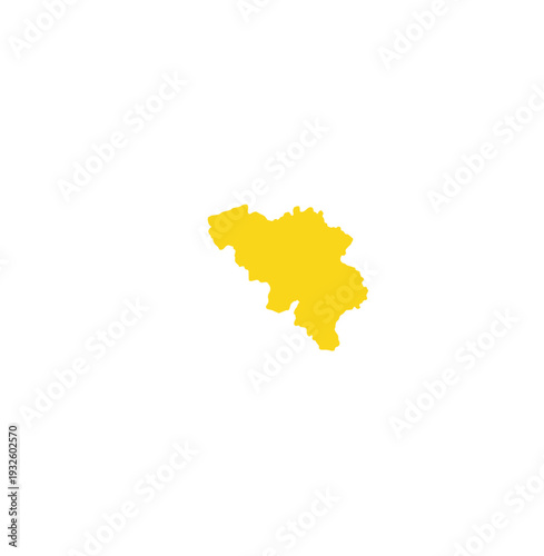 Yellow map of Bosnia and Herzegovina