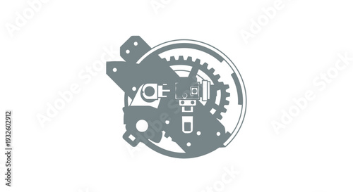 Detailed Mechanical Watch Movement Mechanism Close Up.