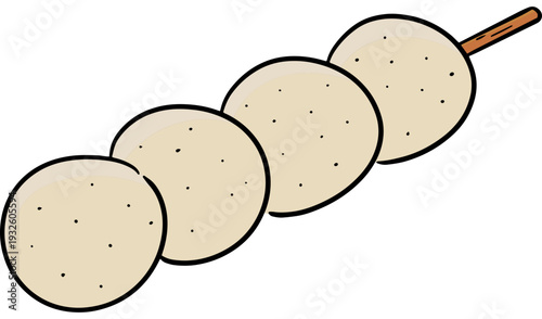 Hand drawn illustration of meatball