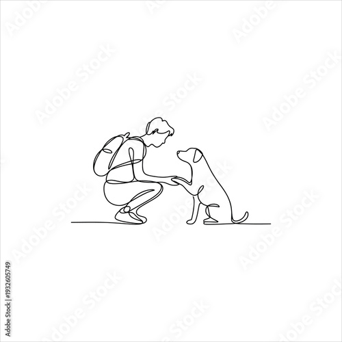 A man and his dog share a friendly moment together