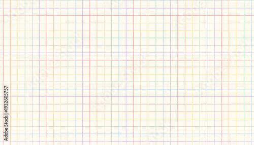 Retro pastel rainbow grid pattern. Hand drawn textured plaid lines on soft muted background. Minimal LGBTQ pride seamless wallpaper for fabric, nursery decor and stationery design. Vector illustration