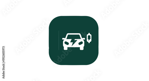 Electric Car Charging Station Icon Symbol.