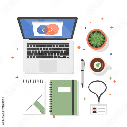 Summer Intern Onboarding Welcome Kit Flat Vector Illustration