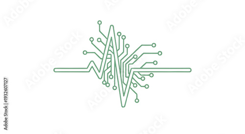 Digital Heartbeat Pulse Circuit Board Technology Concept.