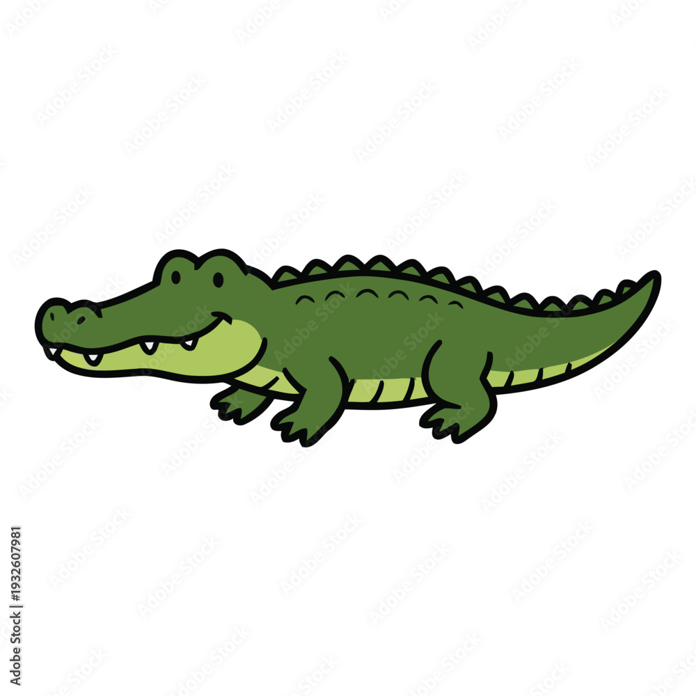 Fototapeta premium cute color full illustration of aligator