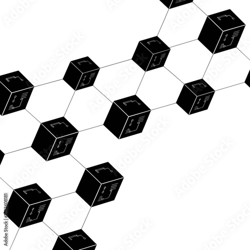 
Blockchain Technology Digital Network Connection Concep