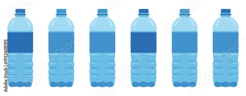 Water bottle flat style vector illustration