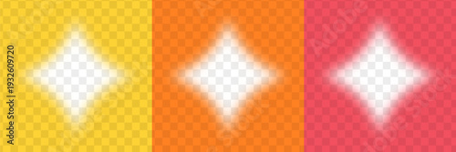 Shadow overlay effect. Star shape spotlight isolated on a transparent background.