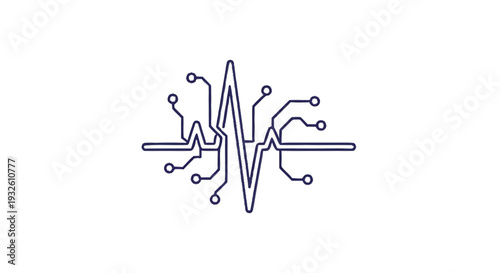 Digital Heartbeat Pulse Line with Circuit Board Connections.