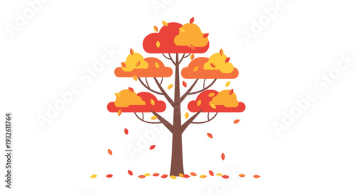 Vector autumn tree icon