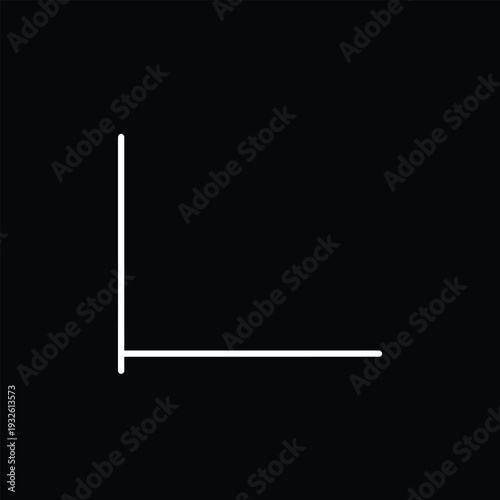 Simple Geometric L Shape Line Art.