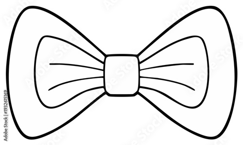 Elegant bow tie design outline