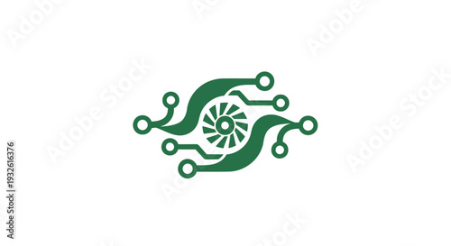 Digital Eye Technology Circuit Board Abstract Symbol.