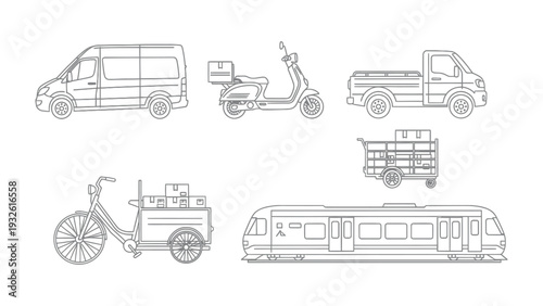 Transportation Vehicles Illustration