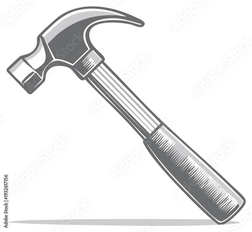 Claw Hammer Tool for DIY and Construction Projects with Metal Head and Wooden Handle