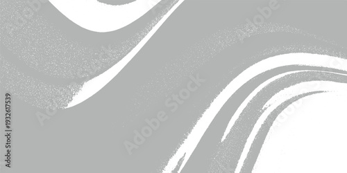 Abstract flowing white lines on a textured gray background with subtle speckles