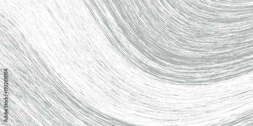 Abstract grey and white curved lines texture with a distressed brush stroke effect