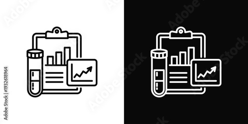 Plasma Analysis Icon In Black And White Style