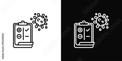 Infection Test Icon In Black And White Style