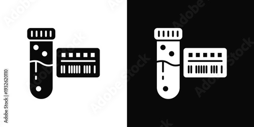 Lab Sample Test Icon In Black And White Style