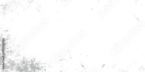 White background with scattered grey dust specks and scratches texture