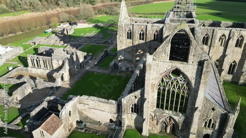 Tintern Abbey Monastery, Monmouthshire, Wales – 4K shot.