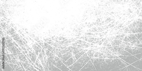 White scratches and dots on a gray textured background abstract grunge