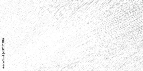 Abstract pattern of grey dots and lines radiating from bottom left corner on white background