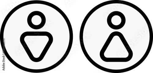 WC toilet icons. Human male or female signs. Baby change table room, disabled symbol.	