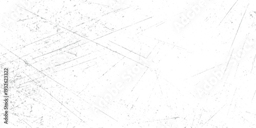 White background with numerous fine grey scratches and speckles creating a distressed texture