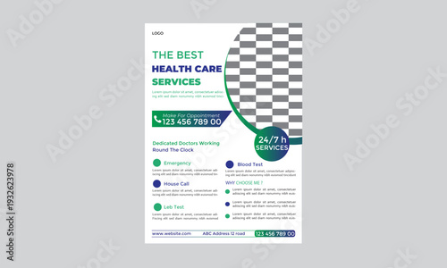 Corporate medical flyer design template