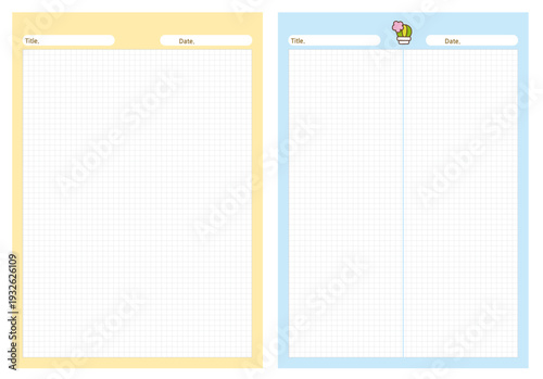 memo paper,notebook, memo illustration sheet2