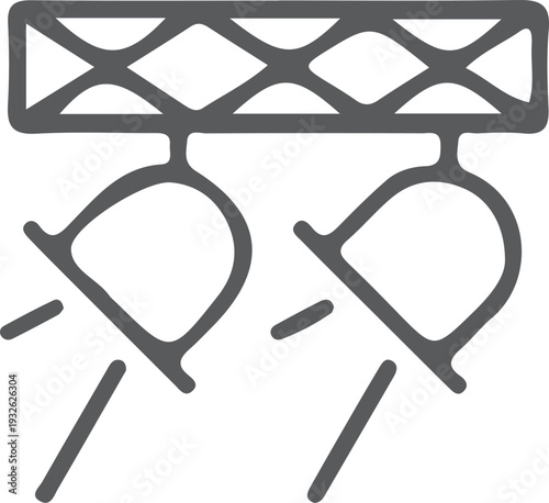 Minimalist stage lighting fixtures icon