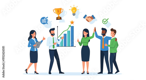 Set of business people vector illustration