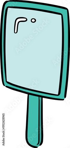 Hand drawn illustration of mirror