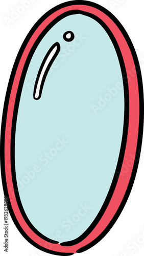 Hand drawn illustration of mirror