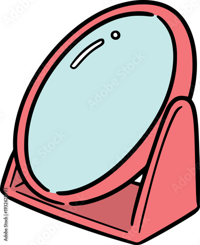 Hand drawn illustration of mirror