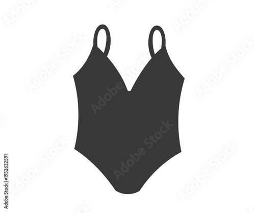 Swimsuit Silhouette on Hanger Vector Illustration for Fashion Apparel.