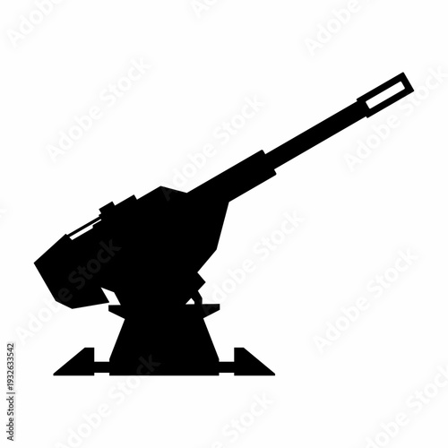 Modern assault rifle silhouette military weapon