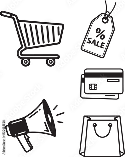 E commerce and shopping icons